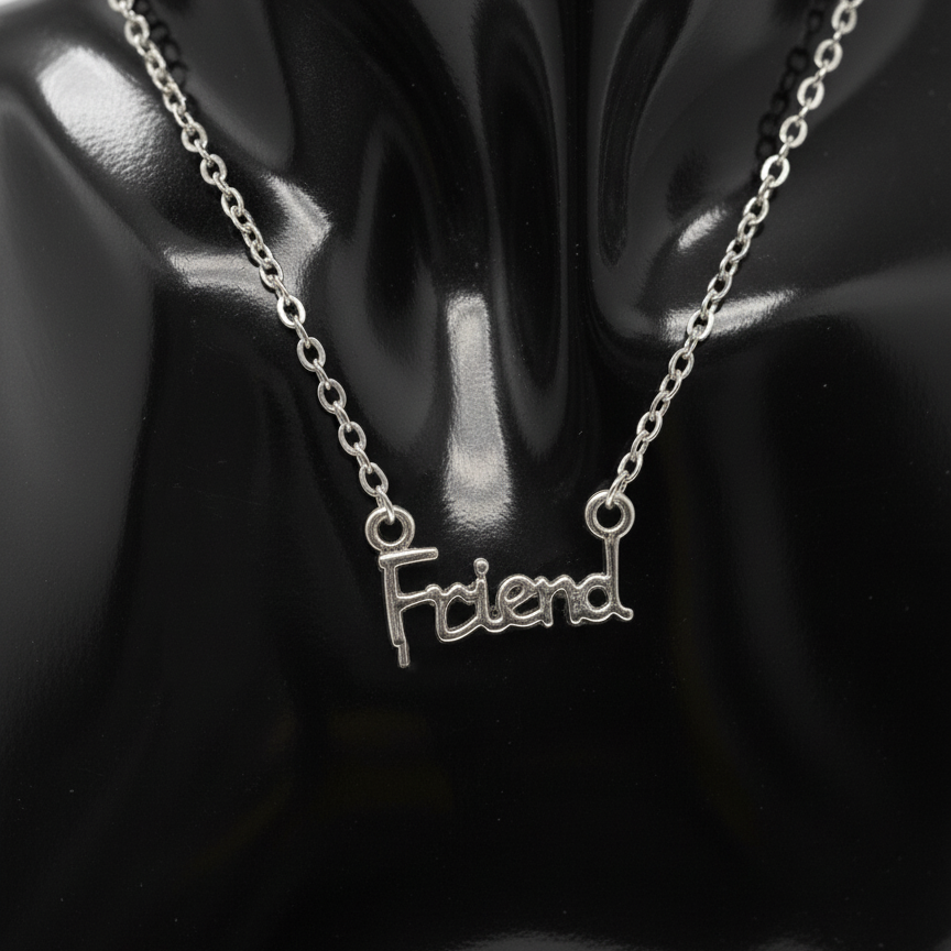 Fashionable “Friend” Text chain for girls & boys